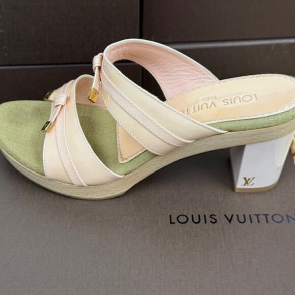 Louis Vuitton Opalescent Block Heel Sandals - Picture 1 of 7